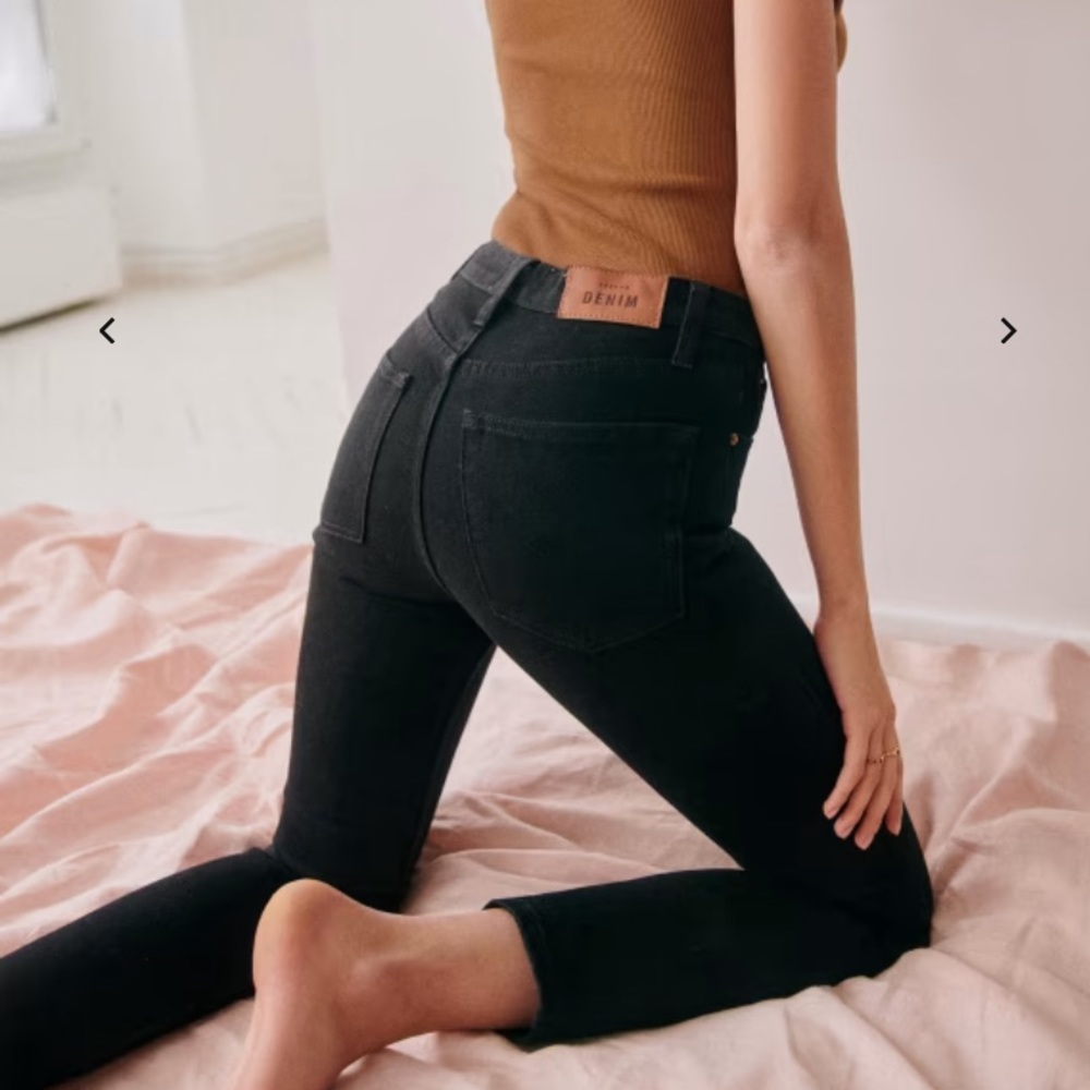 Sezane Brut Sexy denim in black noir size 26
